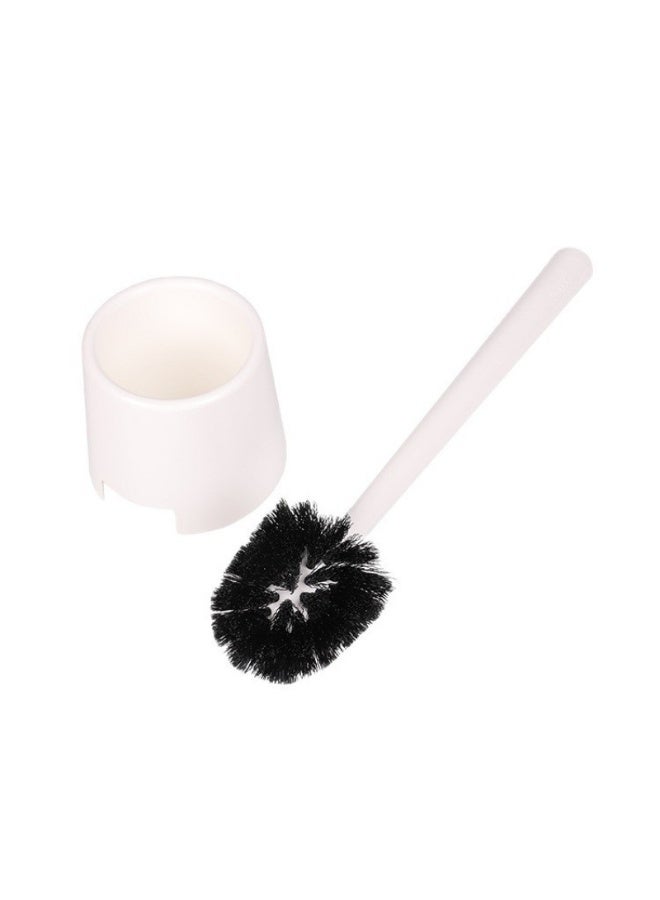 Toilet Bowl Brush Holder Set: Bathroom Deep Cleaning Toilet Cleaner Scrubber Under Rim with Curved Bristle for Dead Corner Clean - Hidden Modern Rv Toilet Decorative Accessories with Caddy - Black - Image 5